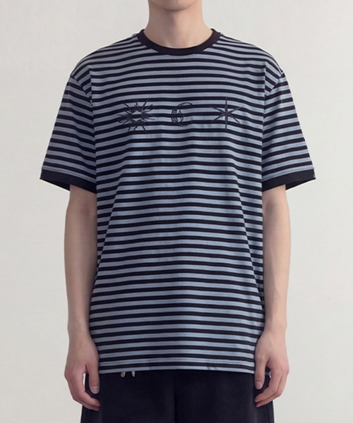 SAINTPAIN(セイントペイン)の「SAINTPAIN/フォーチュンボーダーT(Tシャツ/カットソー・メンズ・ブルー/ブラック・MEDIUM)」の2枚目の写真
