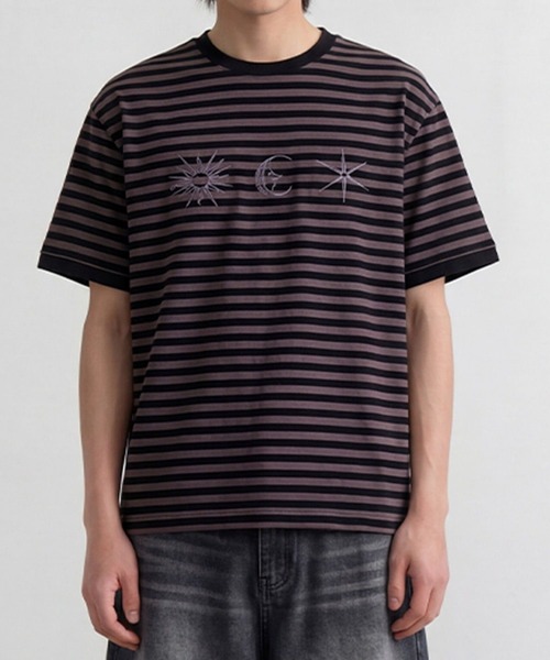 SAINTPAIN(セイントペイン)の「SAINTPAIN/フォーチュンボーダーT(Tシャツ/カットソー・メンズ・ブルー/ブラック・MEDIUM)」の1枚目の写真