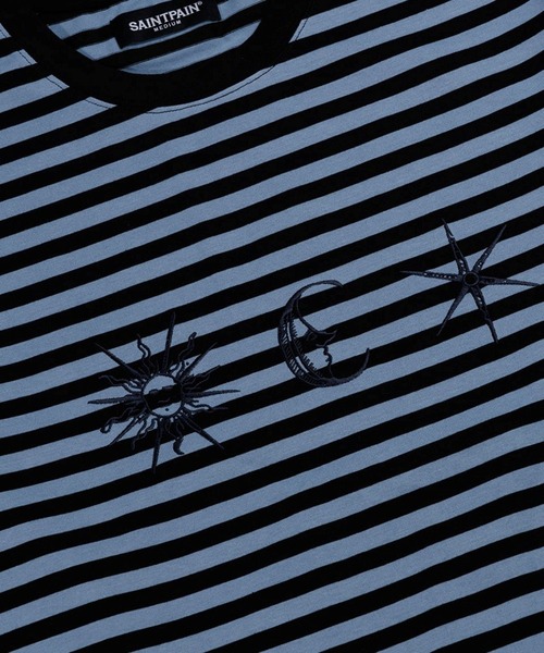 SAINTPAIN(セイントペイン)の「SAINTPAIN/フォーチュンボーダーT(Tシャツ/カットソー・メンズ・ブルー/ブラック・MEDIUM)」の16枚目の写真