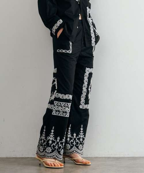 LACE PATCHWORK PANTS/レースパッチワークパンツ（その他パンツ