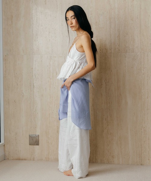 CREDONA(クレドナ)の「LACE PATCHWORK PANTS/レースパッチワークパンツ(その他パンツ・レディース・ホワイト/ブラック・0/1)」の5枚目の写真