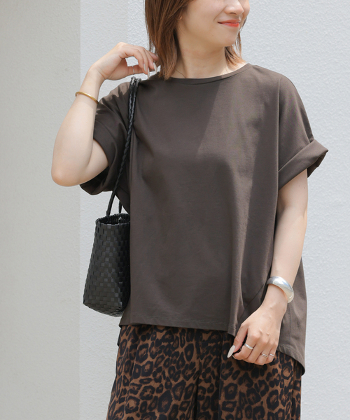 JOURNAL STANDARD relume(ジャーナルスタンダード レリューム)の「《追加》オーガニックコットン汗染み防止2WAY TEE(Tシャツ/カットソー・レディース・グレー/ブラック系その他/ホワイト/ライトグレー・FREE)」の8枚目の写真