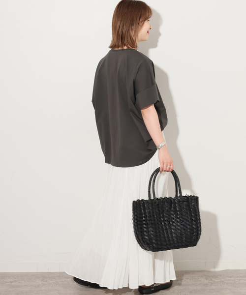 JOURNAL STANDARD relume(ジャーナルスタンダード レリューム)の「《追加》オーガニックコットン汗染み防止2WAY TEE(Tシャツ/カットソー・レディース・グレー/ブラック系その他/ホワイト/ライトグレー・FREE)」の14枚目の写真