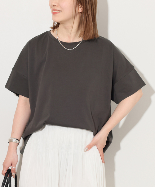 JOURNAL STANDARD relume(ジャーナルスタンダード レリューム)の「《追加》オーガニックコットン汗染み防止2WAY TEE(Tシャツ/カットソー・レディース・グレー/ブラック系その他/ホワイト/ライトグレー・FREE)」の16枚目の写真