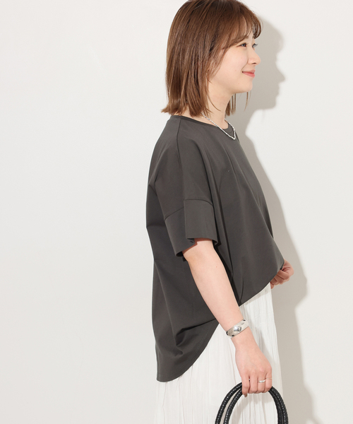 JOURNAL STANDARD relume(ジャーナルスタンダード レリューム)の「《追加》オーガニックコットン汗染み防止2WAY TEE(Tシャツ/カットソー・レディース・グレー/ブラック系その他/ホワイト/ライトグレー・FREE)」の17枚目の写真