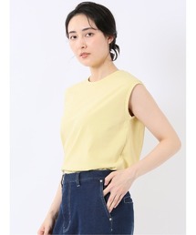 m.f.editorial | 【接触冷感 遮熱 UV 吸水速乾】ハンチ/HUNCH USA コットン 無地 クルー ノースリーブ(Tシャツ/カットソー)