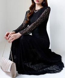ボリュームチュールパフスリーブドレス / volume tulle puff sleeve