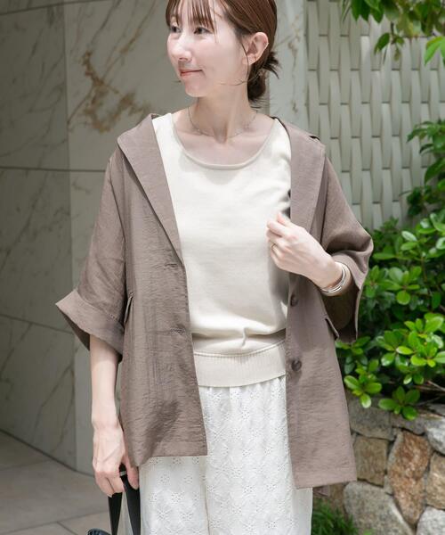 ITEMS URBANRESEARCH（アイテムズ アーバンリサーチ）の「『洗濯可』2WAYニットタンクトップ（ニット/セーター・レディース・ブラウン/オフホワイト/グリーン/ブラック・FREE）」の7枚目の写真