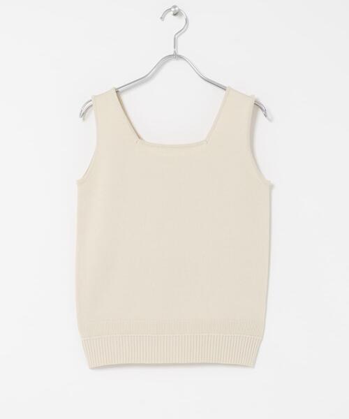ITEMS URBANRESEARCH（アイテムズ アーバンリサーチ）の「『洗濯可』2WAYニットタンクトップ（ニット/セーター・レディース・ブラウン/オフホワイト/グリーン/ブラック・FREE）」の11枚目の写真