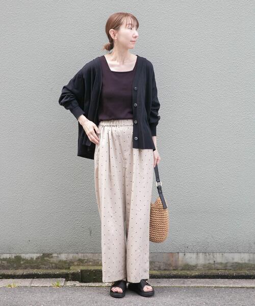 ITEMS URBANRESEARCH（アイテムズ アーバンリサーチ）の「『洗濯可』2WAYニットタンクトップ（ニット/セーター・レディース・ブラウン/オフホワイト/グリーン/ブラック・FREE）」の18枚目の写真