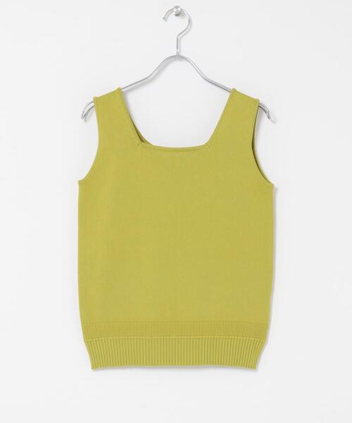 ITEMS URBANRESEARCH（アイテムズ アーバンリサーチ）の「『洗濯可』2WAYニットタンクトップ（ニット/セーター・レディース・ブラウン/オフホワイト/グリーン/ブラック・FREE）」の7枚目の写真