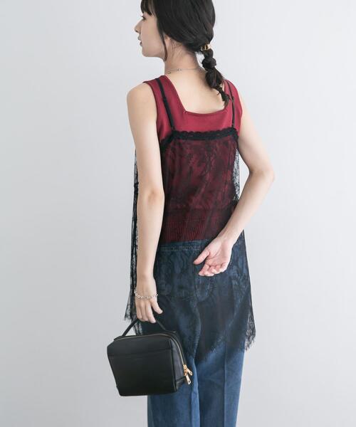 ITEMS URBANRESEARCH（アイテムズ アーバンリサーチ）の「『洗濯可』2WAYニットタンクトップ（ニット/セーター・レディース・ブラウン/オフホワイト/グリーン/ブラック・FREE）」の13枚目の写真