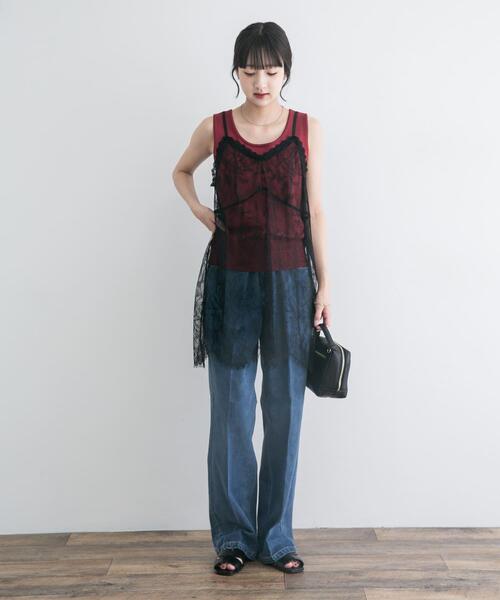 ITEMS URBANRESEARCH（アイテムズ アーバンリサーチ）の「『洗濯可』2WAYニットタンクトップ（ニット/セーター・レディース・ブラウン/オフホワイト/グリーン/ブラック・FREE）」の14枚目の写真