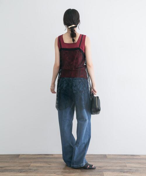 ITEMS URBANRESEARCH（アイテムズ アーバンリサーチ）の「『洗濯可』2WAYニットタンクトップ（ニット/セーター・レディース・ブラウン/オフホワイト/グリーン/ブラック・FREE）」の15枚目の写真