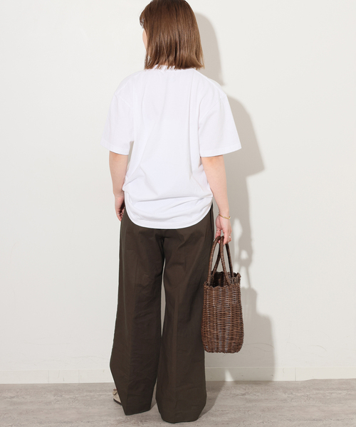 JOURNAL STANDARD relume（ジャーナルスタンダード　レリューム）の「《追加》リネンコットンギャザータックパンツ（その他パンツ・レディース・アイボリー/ブラウン・38/36）」の12枚目の写真