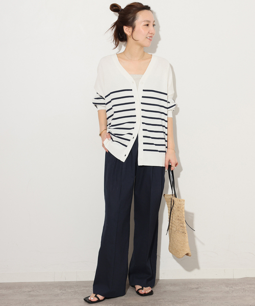 JOURNAL STANDARD relume（ジャーナルスタンダード　レリューム）の「《追加》リネンコットンギャザータックパンツ（その他パンツ・レディース・アイボリー/ブラウン・38/36）」の16枚目の写真