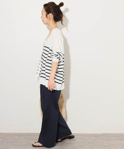 JOURNAL STANDARD relume（ジャーナルスタンダード　レリューム）の「《追加》リネンコットンギャザータックパンツ（その他パンツ・レディース・アイボリー/ブラウン・38/36）」の17枚目の写真