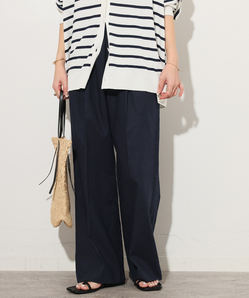 JOURNAL STANDARD relume（ジャーナルスタンダード　レリューム）の「《追加》リネンコットンギャザータックパンツ（その他パンツ・レディース・アイボリー/ブラウン・38/36）」の20枚目の写真