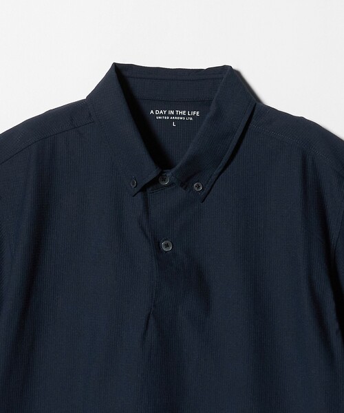 A DAY IN THE LIFE UNITED ARROWS(アデイインザライフユナイテッドアローズ)の「ドライメッシュ ボタンダウン ポロシャツ-吸水速乾・通気性-<A DAY IN THE LIFE>(ポロシャツ・メンズ・オリーブ/ネイビー/ライトグレー・M/XL/L)」の5枚目の写真
