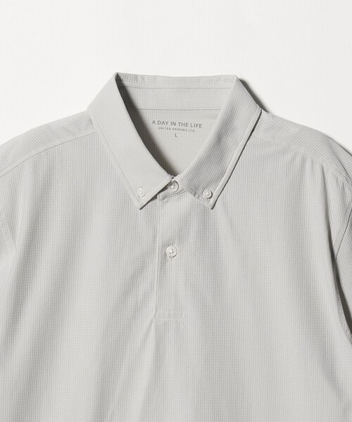 A DAY IN THE LIFE UNITED ARROWS(アデイインザライフユナイテッドアローズ)の「ドライメッシュ ボタンダウン ポロシャツ-吸水速乾・通気性-<A DAY IN THE LIFE>(ポロシャツ・メンズ・オリーブ/ネイビー/ライトグレー・M/XL/L)」の9枚目の写真