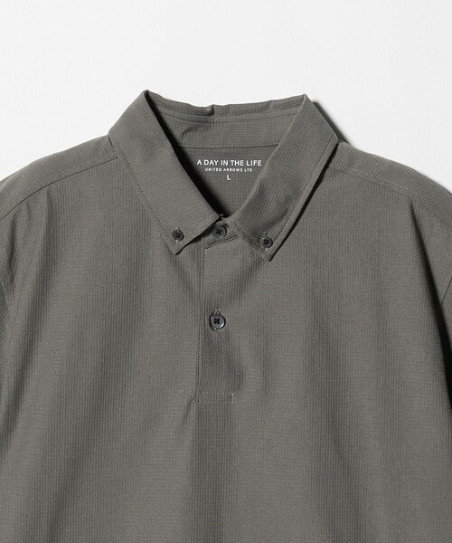 A DAY IN THE LIFE UNITED ARROWS(アデイインザライフユナイテッドアローズ)の「ドライメッシュ ボタンダウン ポロシャツ-吸水速乾・通気性-<A DAY IN THE LIFE>(ポロシャツ・メンズ・オリーブ/ネイビー/ライトグレー・M/XL/L)」の11枚目の写真