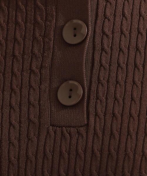 OPAQUE.CLIP(オペークドットクリップ)の「【UV/接触冷感】ケーブルポロニット《洗濯機OK/抗ピル》(ニット/セーター・レディース・ブラック/ライトグレー/パープル/ブラウン系その他・38/42/40)」の19枚目の写真
