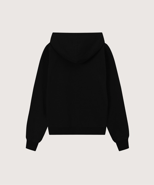 LA POMME petit(ラポミ・プチ)の「LA POMME petit Bonjour petite Hoodie(パーカー・レディース・ホワイト/ブラック・FREE)」の3枚目の写真