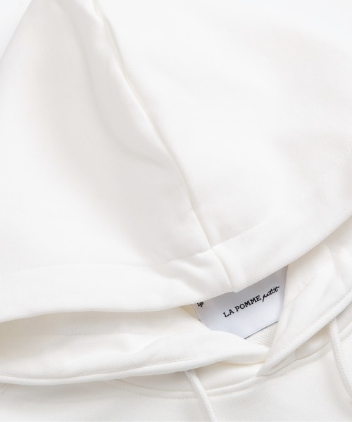 LA POMME petit(ラポミ・プチ)の「LA POMME petit Bonjour petite Hoodie(パーカー・レディース・ホワイト/ブラック・FREE)」の5枚目の写真