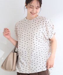 SHOO・LA・RUE | 【洗濯機可／洗濯後しわになりにくい】大人の甘さをプラスする ドット柄袖タックブラウス(シャツ/ブラウス)