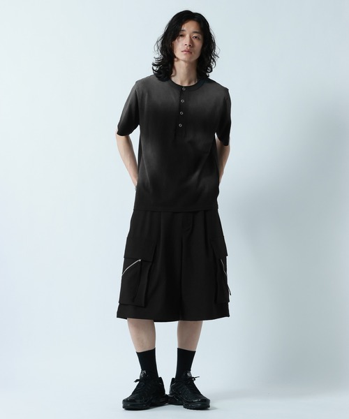 RAGEBLUE（レイジブルー）の「SPRAY FEED HENLEY NECK T-SHRTS/スプレー加工ヘンリーネックTシャツ（Tシャツ/カットソー・メンズ・ブラック/ネイビー/ホワイト・LARGE/MEDIUM）」の22枚目の写真
