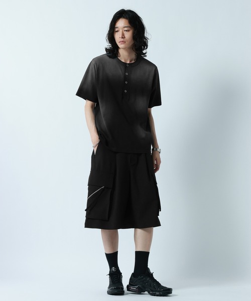RAGEBLUE（レイジブルー）の「SPRAY FEED HENLEY NECK T-SHRTS/スプレー加工ヘンリーネックTシャツ（Tシャツ/カットソー・メンズ・ブラック/ネイビー/ホワイト・LARGE/MEDIUM）」の21枚目の写真