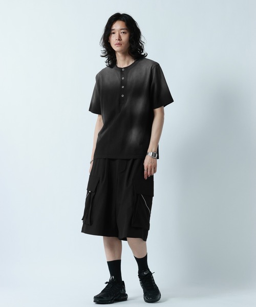 RAGEBLUE（レイジブルー）の「SPRAY FEED HENLEY NECK T-SHRTS/スプレー加工ヘンリーネックTシャツ（Tシャツ/カットソー・メンズ・ブラック/ネイビー/ホワイト・LARGE/MEDIUM）」の20枚目の写真