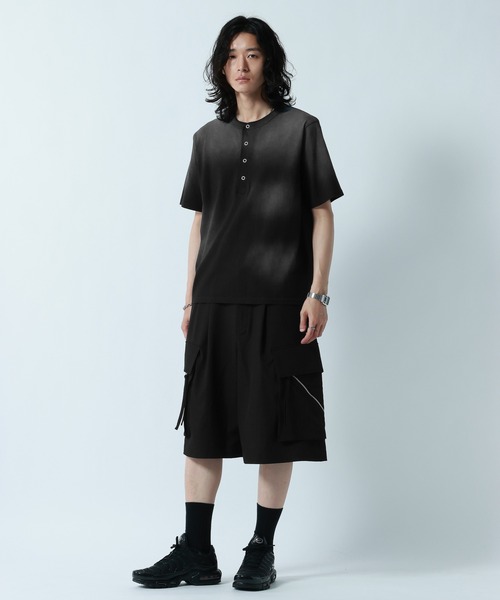 RAGEBLUE（レイジブルー）の「SPRAY FEED HENLEY NECK T-SHRTS/スプレー加工ヘンリーネックTシャツ（Tシャツ/カットソー・メンズ・ブラック/ネイビー/ホワイト・LARGE/MEDIUM）」の19枚目の写真