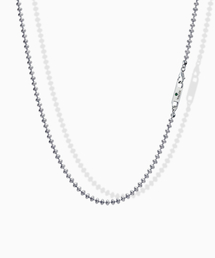 VALIK（バリク）の「[925シルバー] No.89 グリーンタック オーバルボール チェーンネックレス（ネックレス）」