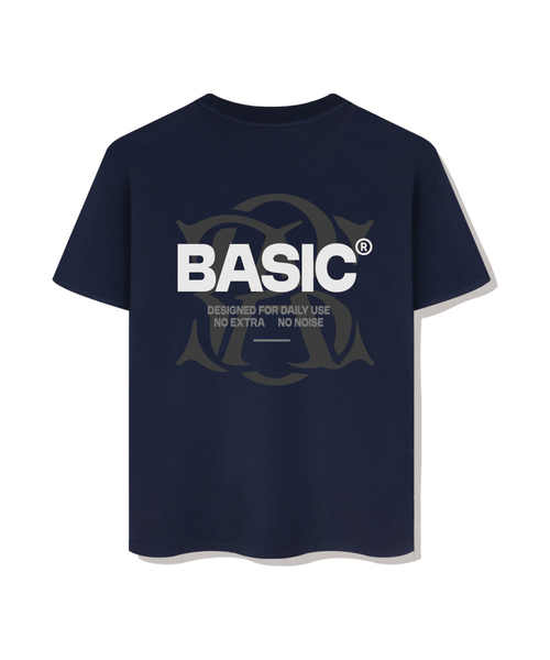 BASIC LABEL（ベーシックラベル）の「NoExtras overfit short-sleeved T-shirt 4 Color [BLSE_1002]（Tシャツ/カットソー・レディース・ネイビー/アイボリー/ホワイト/ブラック・SMALL/MEDIUM/LARGE/X-LARGE）」の4枚目の写真