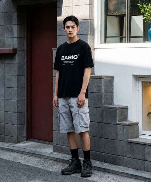 BASIC LABEL（ベーシックラベル）の「NoExtras overfit short-sleeved T-shirt 4 Color [BLSE_1002]（Tシャツ/カットソー・レディース・ネイビー/アイボリー/ホワイト/ブラック・SMALL/MEDIUM/LARGE/X-LARGE）」の8枚目の写真