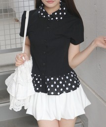 CeLess | Dot Polo Cardigan / ドットポロカーディガン(シャツ/ブラウス)