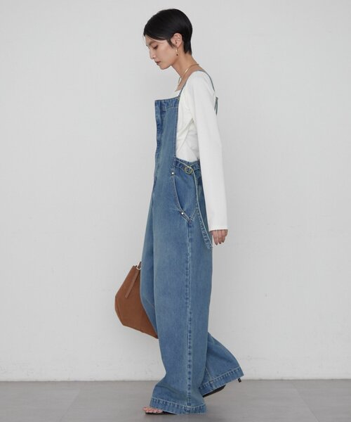 LOUNGEDRESS(ラウンジドレス)の「デニムオールインワン(つなぎ/オールインワン・レディース・ブラック/ブルー・SMALL/MEDIUM)」の6枚目の写真