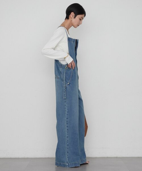 LOUNGEDRESS(ラウンジドレス)の「デニムオールインワン(つなぎ/オールインワン・レディース・ブラック/ブルー・SMALL/MEDIUM)」の4枚目の写真