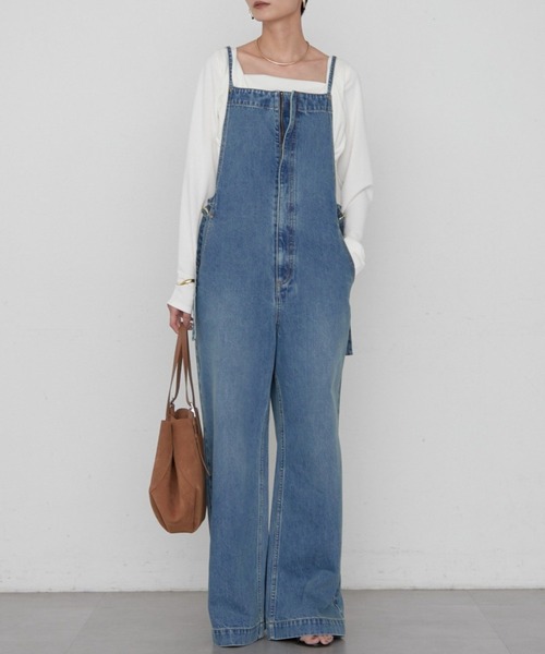 LOUNGEDRESS(ラウンジドレス)の「デニムオールインワン(つなぎ/オールインワン・レディース・ブラック/ブルー・SMALL/MEDIUM)」の1枚目の写真