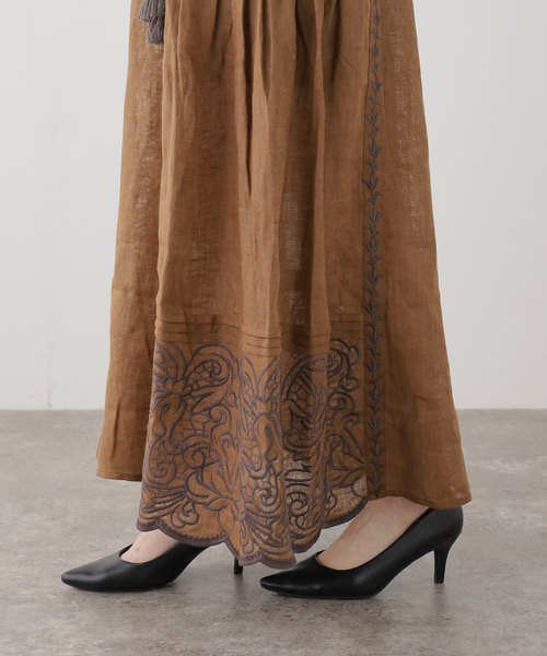 AP STUDIO（エーピーストゥディオ）の「【ANNABO/アンナボ】Versailles Echo Maxi Dress（ワンピース・レディース・ブラウン・FREE）」の16枚目の写真