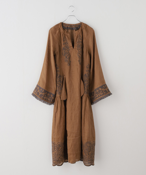 AP STUDIO（エーピーストゥディオ）の「【ANNABO/アンナボ】Versailles Echo Maxi Dress（ワンピース・レディース・ブラウン・FREE）」の17枚目の写真