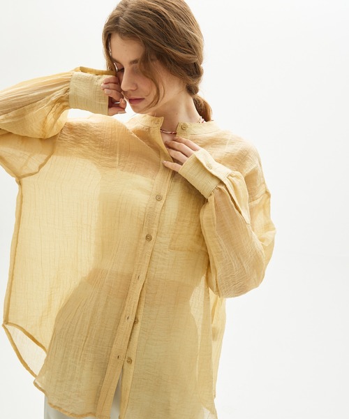 Washer sheer over shirt — полупрозрачная рубашка-оверсайз