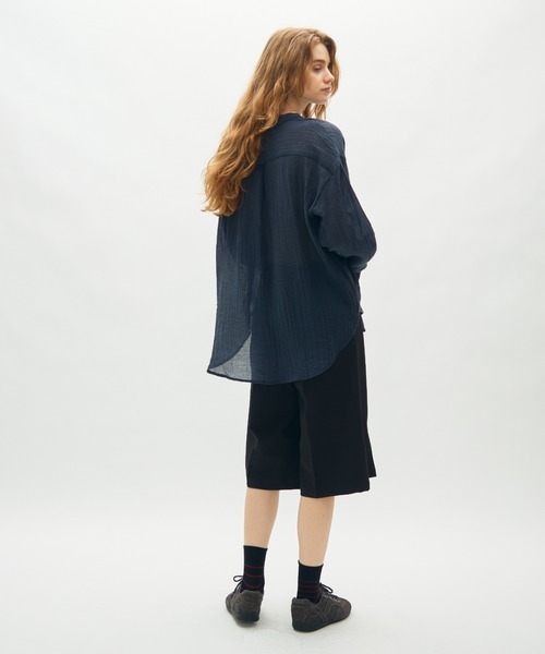 full/fill.(フルフィル)の「washer sheer over shirt / ワッシャーシアーオーバーシャツ(シャツ/ブラウス・レディース・チャコールグレー/ベージュ/ブラウン・FREE)」の13枚目の写真