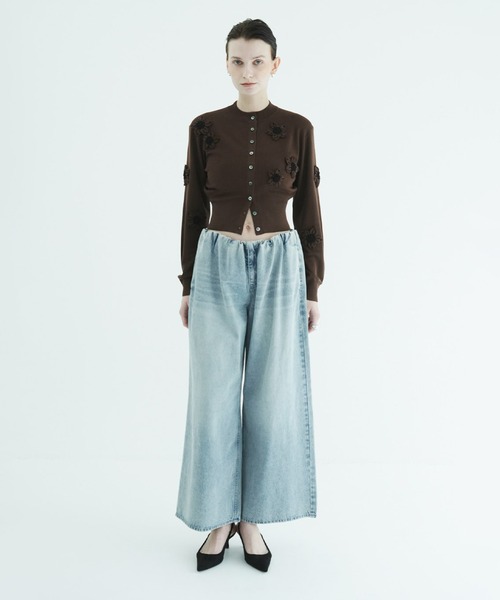 CLANE(クラネ)の「FLOWER MOTIF KNIT CARDIGAN(カーディガン/ボレロ・レディース・ブラック/イエロー/ブラウン・2/1)」の16枚目の写真