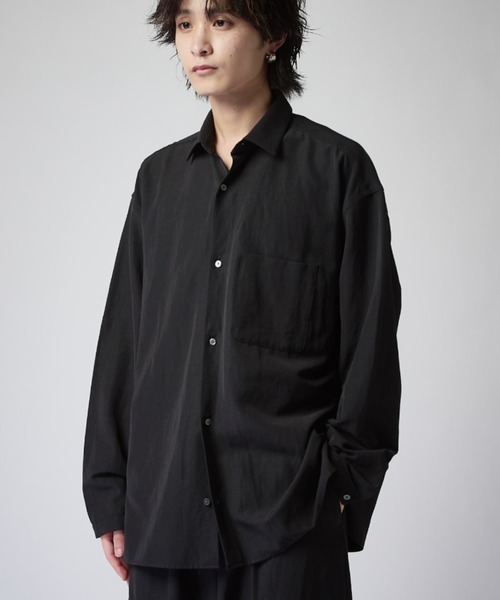 Lui's(ルイス)の「トリアセテートドライ シャツ(シャツ/ブラウス・メンズ・ホワイト/ブラック・M/S)」の5枚目の写真