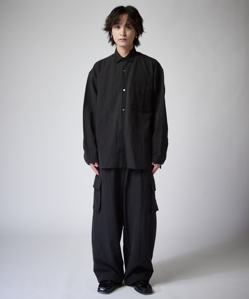 Lui's(ルイス)の「トリアセテートドライ シャツ(シャツ/ブラウス・メンズ・ホワイト/ブラック・M/S)」の10枚目の写真