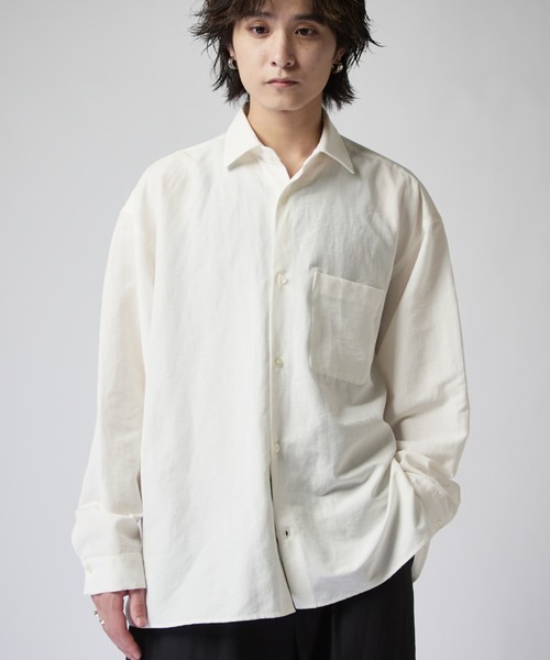 Lui's(ルイス)の「トリアセテートドライ シャツ(シャツ/ブラウス・メンズ・ホワイト/ブラック・M/S)」の13枚目の写真