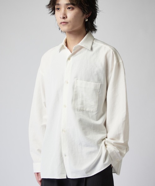 Lui's(ルイス)の「トリアセテートドライ シャツ(シャツ/ブラウス・メンズ・ホワイト/ブラック・M/S)」の14枚目の写真