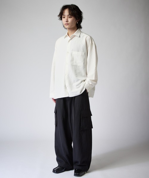 Lui's(ルイス)の「トリアセテートドライ シャツ(シャツ/ブラウス・メンズ・ホワイト/ブラック・M/S)」の19枚目の写真